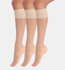 Lot de 3 paires de Mi-Bas 20D Beauty Resist Dim