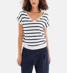 Pull milania 2 - Motif rayures - Coton - Coupe oversize Caroll