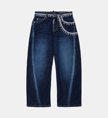 Jean relaxed avec applications bijoux - Loose Twist Dsquared2