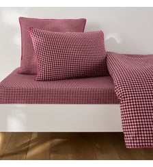 Drap-housse enfant, en flanelle de coton, bonnet 25 cm, carreaux La Redoute Interieurs