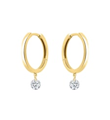 Créoles 360° - 2 diamants, poids total 0,60ct approx.  - Or jaune 750‰ La Brune & La Blonde