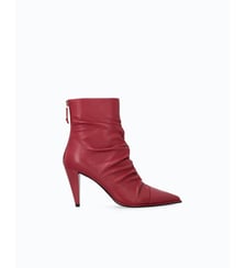 Bottines en cuir nappa avec talon haut et bout effilé Pinko