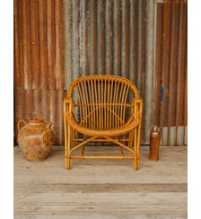 Fauteuil en rotin Ernest N°1631 - Produit chiné Debongout