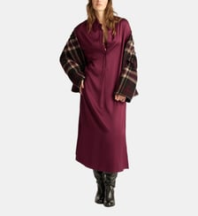 Birmingham dress in stretch viscose satin Momonì