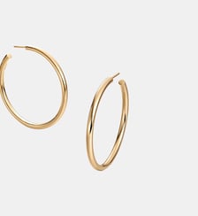 Grandes boucles d’oreilles en anneau en argent 925 dorées 18K Aristocrazy