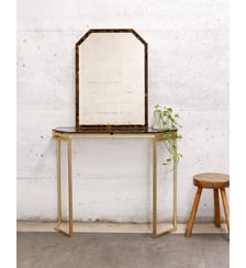 Console coiffeuse avec miroir imitation écaille de tortue Louise N°318- Produit chiné Debongout