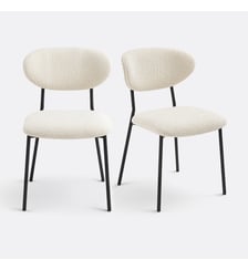 Lot de 2 chaises tissu bouclette La Redoute Interieurs