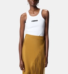 Débardeur en maille côtelée à logo pinko 3d Pinko