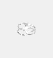 Bague Évidence en Argent avec diamant blanc La Garçonne Diamant