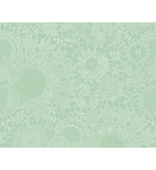 Set pur coton enduit motif jacquard vert Mille guipures jade Garnier Thiebaut