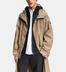 Veste imperméable cycliste cyclisme mi-long à capuche Aigle