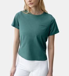 T-shirt de sport femme Rosella Manches courtes finition thermosoudée Born Living Yoga