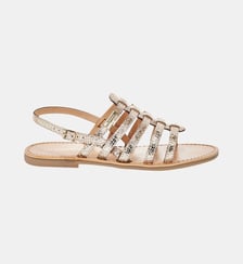 Sandales plates en cuir HIKANO Les Tropeziennes par M. Belarbi