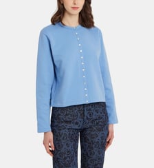 Cardigan pressions en molleton de coton Agnès b.