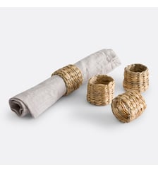 Lot de 4 ronds de serviette jacinthe d'eau Jacinto La Redoute Interieurs