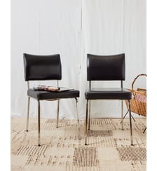 Paire de chaises en chrome Alma N°1227- Produit chiné Debongout