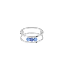 Bague HULA HOOP Trilogie - Saphirs bleus, poids total 0,35ct approx.  - Or blanc 750‰ La Brune & La Blonde