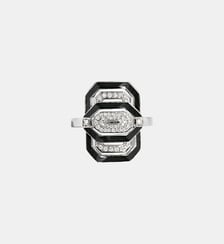 Bague Petite  My Way - Argent, Émail & Diamants Statement