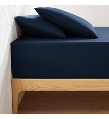 Drap housse uni coton, bonnet 32cm La Redoute Interieurs
