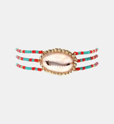 Bracelet ajustable avec perles et cabochon central HOMERE Hipanema