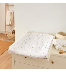Lot de 2 housses de matelas à langer, en gaze de coton La Redoute Interieurs