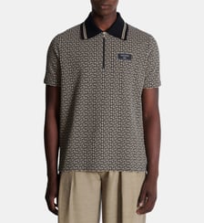 Polo en jacquard à monogramme PB Labyrinthe Balmain