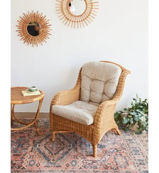 Fauteuil en osier vintage Ernest N°1044- Produit chiné Debongout