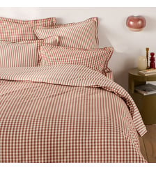 Housse de couette coton seersucker Cottage caramel La Redoute Interieurs