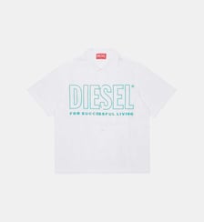 Chemise à manches courtes avec logo Diesel Kids