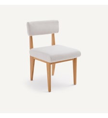 Chaise en chêne, coton et lin AM.PM