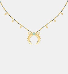 Collier de perles pendentif lune et pampilles TAYANNE Hipanema