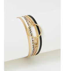 bracelet cuirs Annabelle Black Léo Flowers for Zoe
