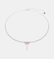 Collier en Y Ariana Grande x Swarovski, Libellule, Métal rhodié Swarovski