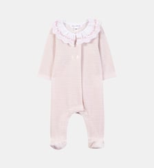 Pyjama -  velours rayures col volanté Tartine Et Chocolat