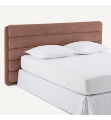 Tête de lit bombée, tissu en polyester, largeur 220 cm AM.PM