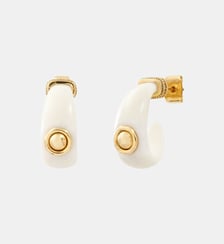Mini boucles d'oreilles tiges percées   doré à l'or fin - Masseria Satellite