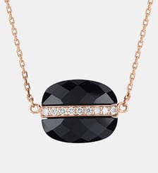 Collier, onyx, diamants, or rose Morganne Bello