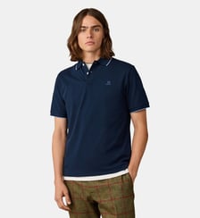Polo Coupe Regular À Manches Courtes Avec Liseré Hackett London