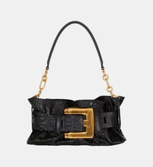 Sac Anthem Mini en cuir embossé effet croco Balmain