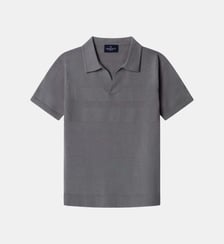 Polo Tricoté Texturé À Manches Courtes Coupe Regular Hackett London