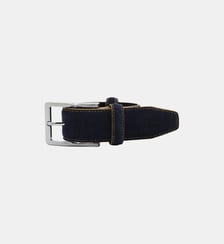 Ceinture en cuir nubuck avec surpiqûre en opposition Serge Blanco