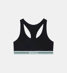 Brassière coton stretch bande contrastée Lacoste