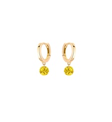 Mini Créoles CONFETTI - Saphirs jaunes, poids total 0,60ct approx. - Or jaune 750‰ La Brune & La Blonde