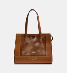  Sac cabas zippé L ajouré signature en cuir Lancel