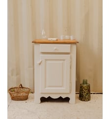 Petit buffet en bois blanc Gilbert N°1784- Produit chiné Debongout