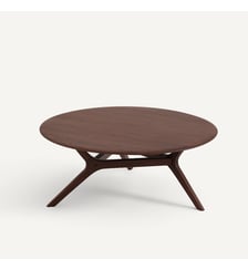 Table basse en noyer massif, diamètre 90 cm AM.PM