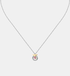 Collier en acier, cristaux, T-LOGO Trussardi
