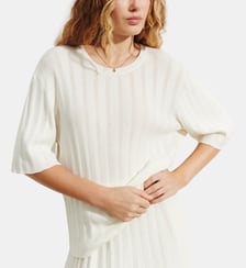 T-shirt ample à côtes Bompard