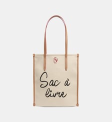 Sac à Livre Capsule 150 ans en toile et cuir Lancel