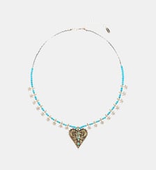 Collier perles avec pendentif cœur et pampilles ISOBEL Hipanema